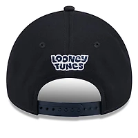 Casquette ajustable New Era Atlanta Braves Looney Tunes A-Frame 9FORTY pour homme, bleu marine