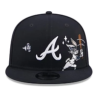 Casquette snapback New Era 9FIFTY pour homme, bleu marine, Atlanta Braves