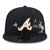 Men's New Era Navy Atlanta Braves Looney Tunes Daffy Duck 9FIFTY Snapback Hat
