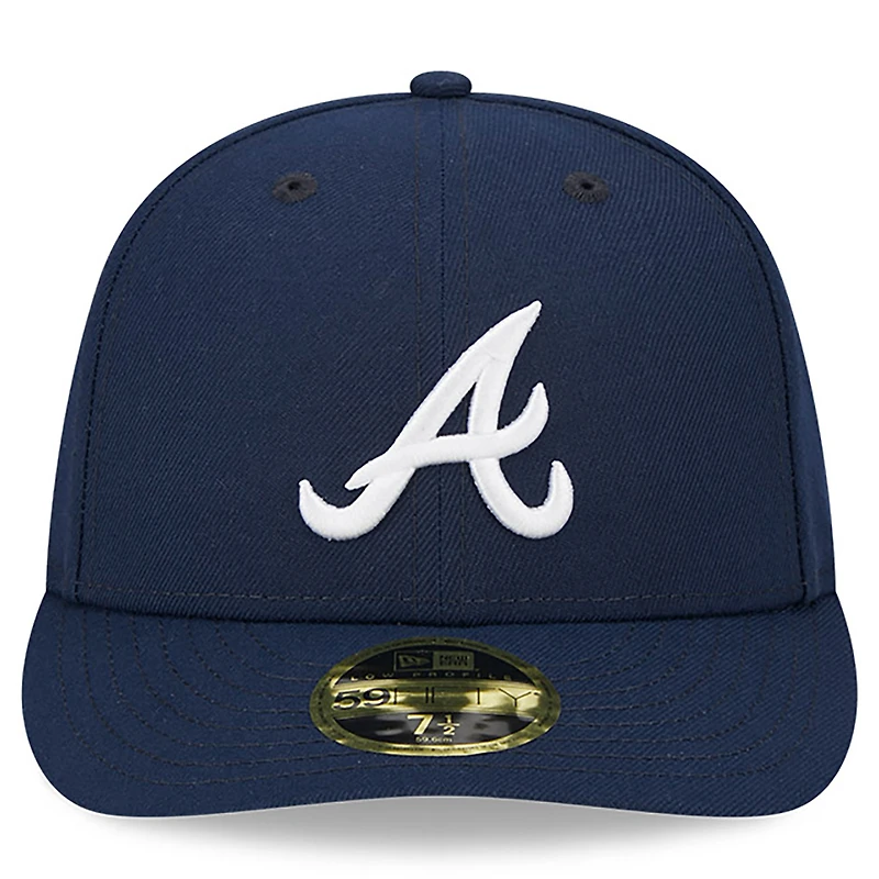 Casquette ajustée 59FIFTY Atlanta Braves Oceanside Low Profile pour homme New Era bleu marine