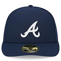 Casquette ajustée 59FIFTY Atlanta Braves Oceanside Low Profile pour homme New Era bleu marine