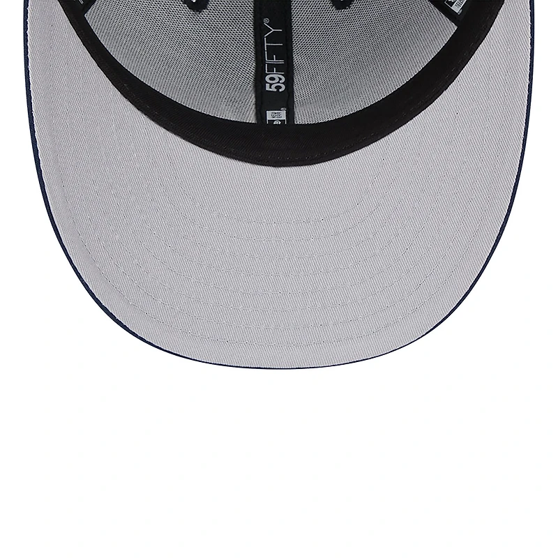 Casquette ajustée 59FIFTY Atlanta Braves Oceanside Low Profile pour homme New Era bleu marine
