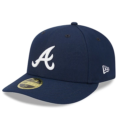 Casquette ajustée 59FIFTY Atlanta Braves Oceanside Low Profile pour homme New Era bleu marine