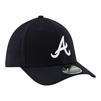 Casquette New Era bleu marine Atlanta Braves, réplique de joueur 39THIRTY M-Crown Flex