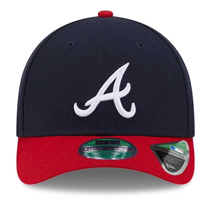 Casquette ajustable New Era bleu marine Atlanta Braves Player Replica 9FORTY pour homme