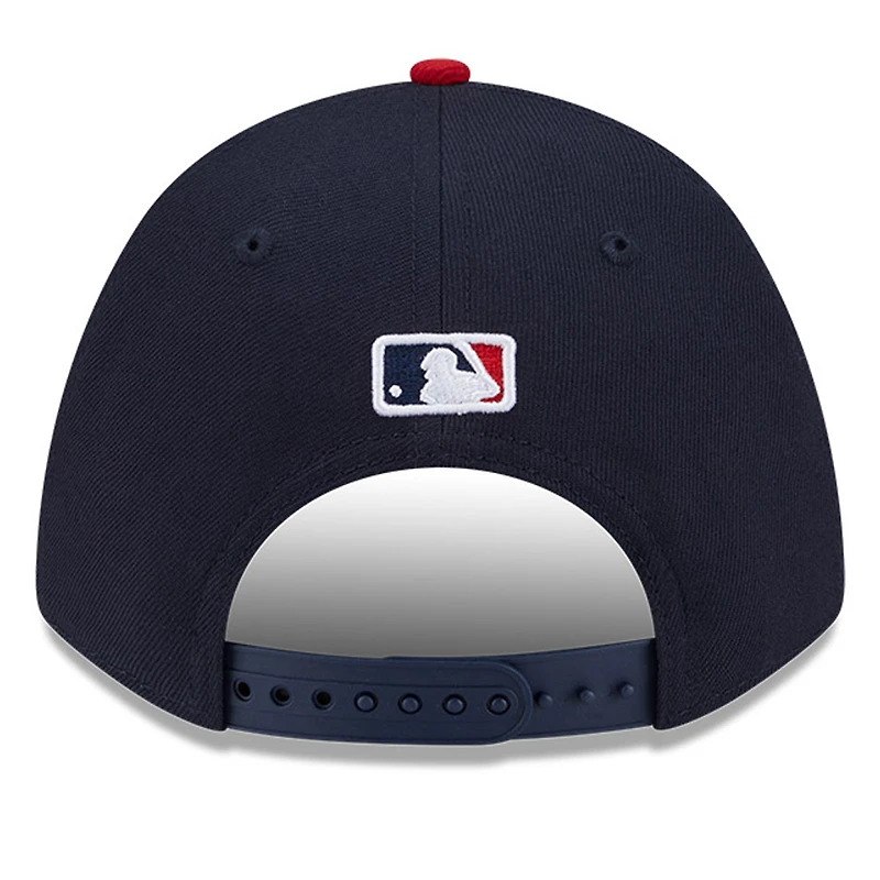 Casquette ajustable New Era bleu marine Atlanta Braves Player Replica 9FORTY pour homme