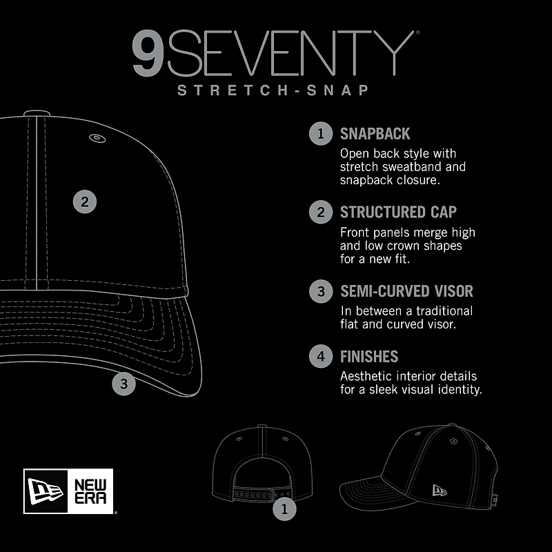Casquette ajustable New Era bleu marine Atlanta Braves Player Replica 9SEVENTY pour homme