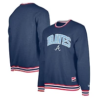 Sweat-shirt bleu marine New Era des Braves d'Atlanta pour homme