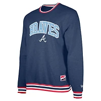 Men's New Era Navy Atlanta Braves Pullover Sweatshirt