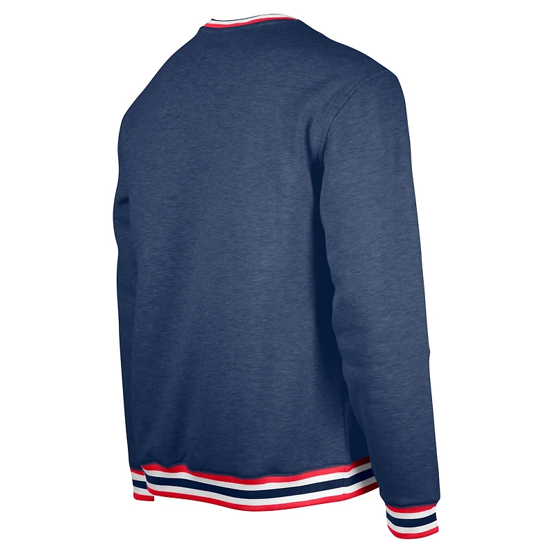 Men's New Era Navy Atlanta Braves Pullover Sweatshirt