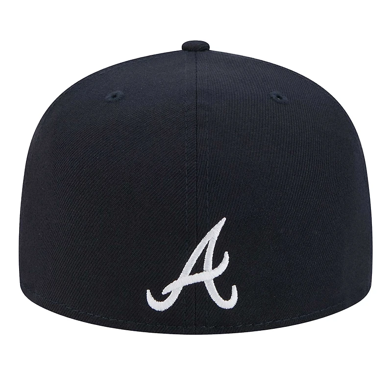 Men's New Era Navy Atlanta Braves Ransom 59FIFTY Fitted Hat
