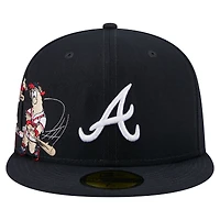 Men's New Era Navy Atlanta Braves Run Mascot 59FIFTY Fitted Hat