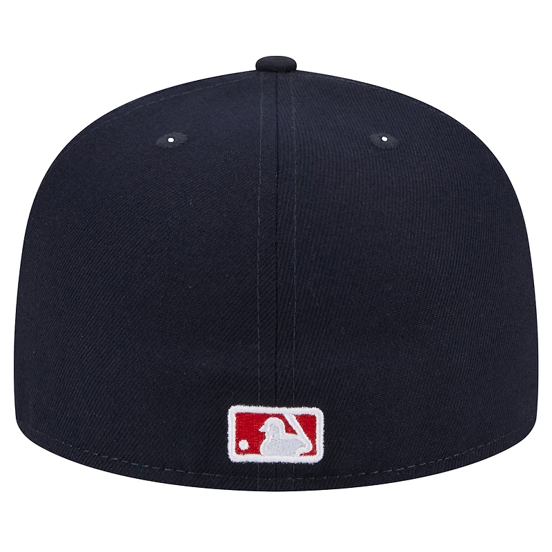 Casquette ajustée 59FIFTY bleu marine Atlanta Braves avec inscription New Era pour homme