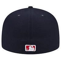 Casquette ajustée 59FIFTY bleu marine Atlanta Braves avec inscription New Era pour homme