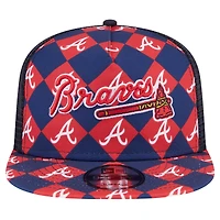 Casquette Snapback 9FIFTY Snapback Atlanta Braves Seeing Diamonds New Era pour hommes