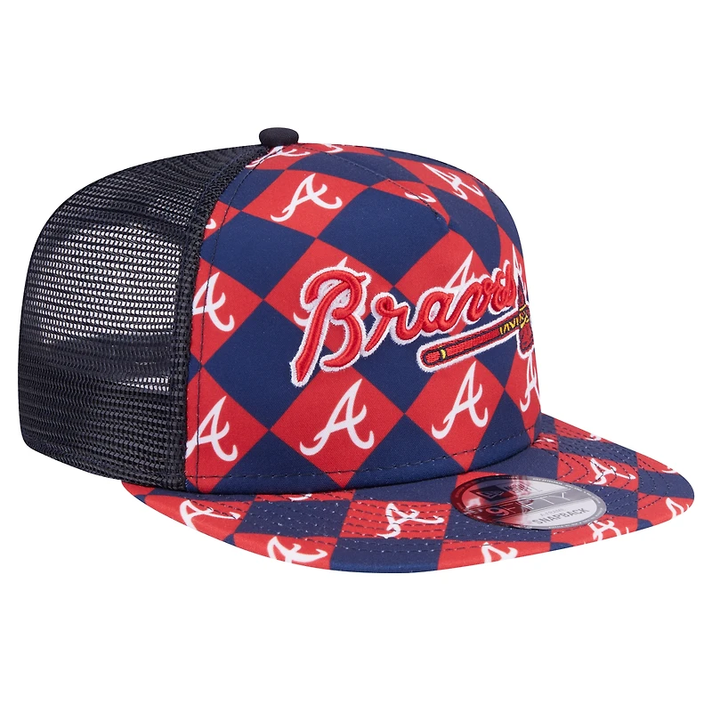 Casquette Snapback 9FIFTY Snapback Atlanta Braves Seeing Diamonds New Era pour hommes