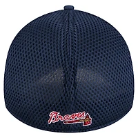 Casquette New Era 39THIRTY Flex bleu marine pour homme, motif camouflage subtil des Braves d'Atlanta
