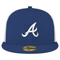 Casquette camionneur ajustée 59FIFTY bleu marine des Braves d'Atlanta pour homme de New Era