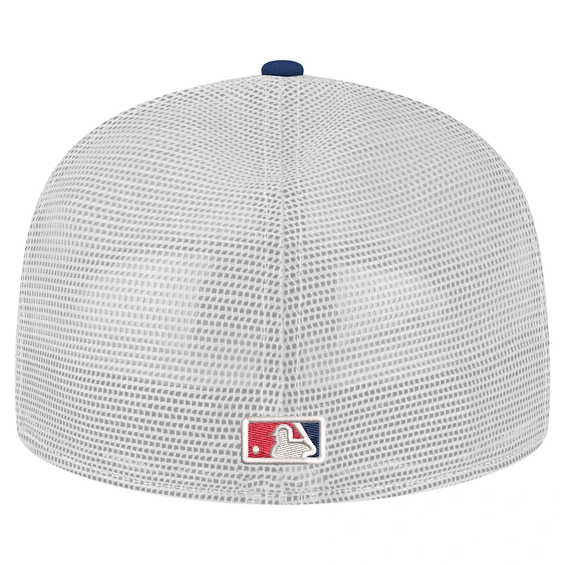 Casquette camionneur ajustée 59FIFTY bleu marine des Braves d'Atlanta pour homme de New Era
