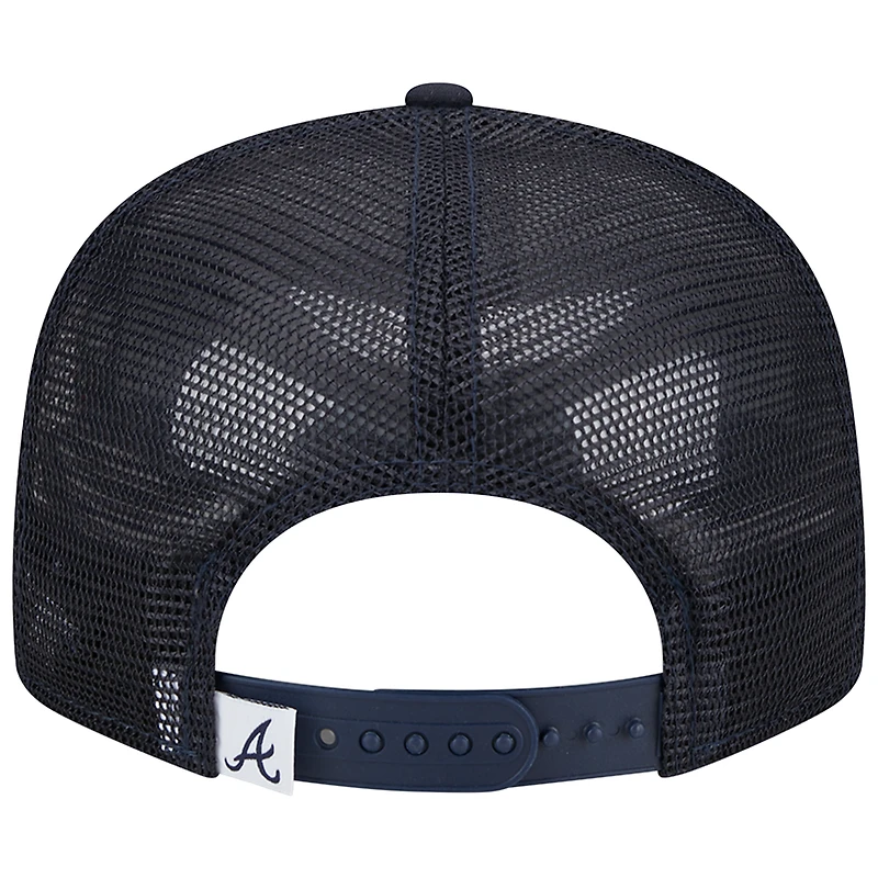 Casquette Snapback 9FIFTY Trucker 9FIFTY bleu marine Atlanta Braves Team New Era pour homme