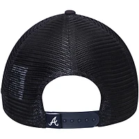 Men's New Era Navy Atlanta Braves Trucker 9FORTY Adjustable Snapback Hat