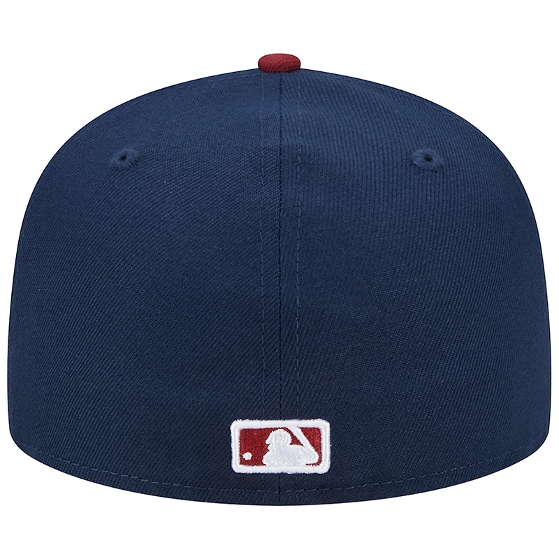 Men's New Era Navy Atlanta Braves Two-Tone Color Pack 59FIFTY Fitted Hat