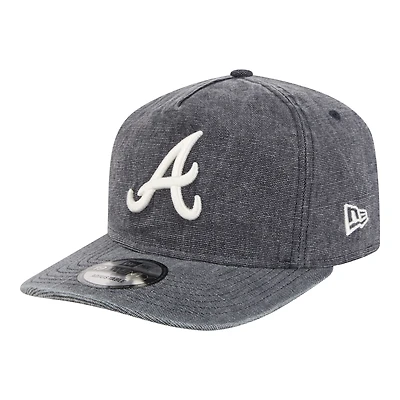 Casquette ajustable New Era pour homme, bleu marine chiné, Atlanta Braves, modèle classique 19TWENTY