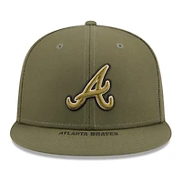 Casquette ajustée New Era 59FIFTY olive pour homme, Atlanta Braves 2026, Journée des forces armées