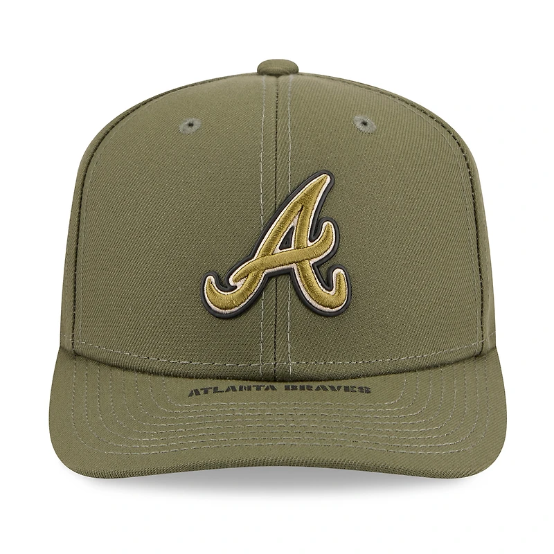 Men's New Era  Olive Atlanta Braves 2026 Armed Forces Day 9SEVENTY Adjustable Hat