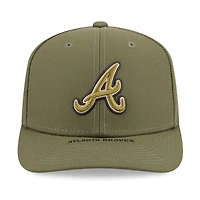 Men's New Era  Olive Atlanta Braves 2026 Armed Forces Day 9SEVENTY Adjustable Hat