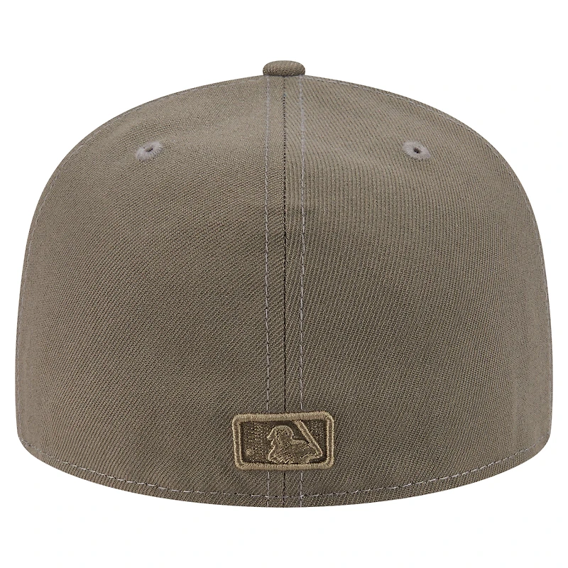 Casquette ajustée A-Frame 59FIFTY pour homme New Era, olive, pack couleur des Braves d'Atlanta