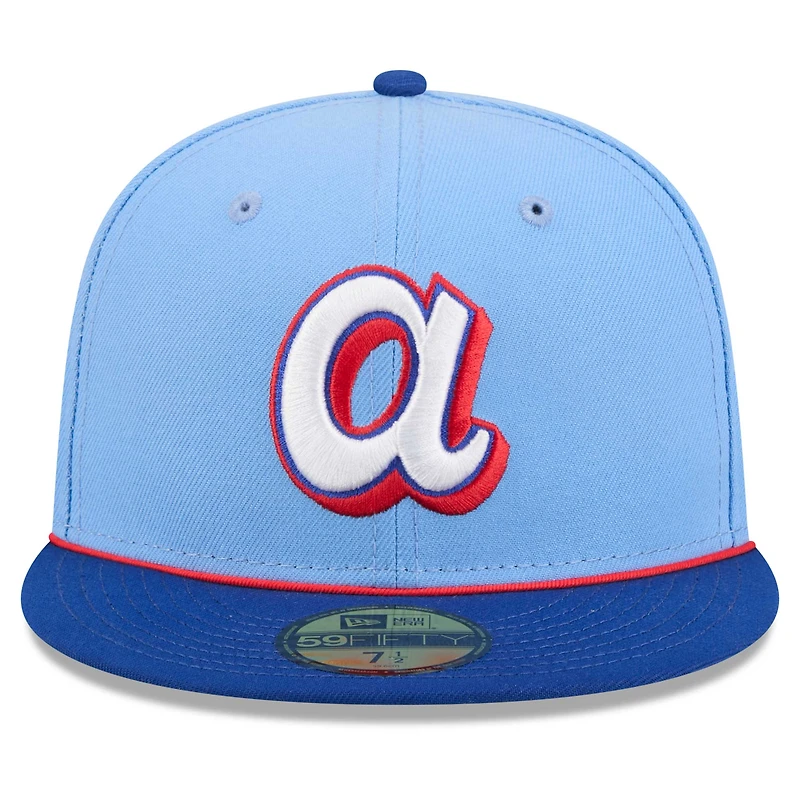 Men's New Era Powder Blue Atlanta Braves City Connect 59FIFTY Fitted Hat