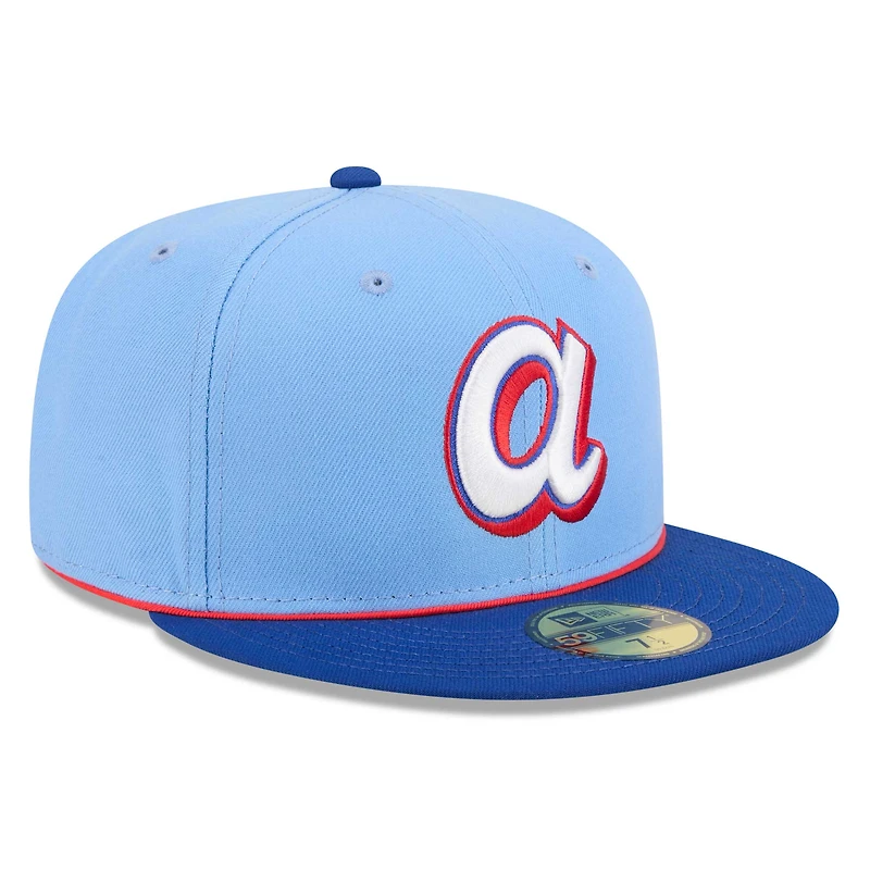 Men's New Era Powder Blue Atlanta Braves City Connect 59FIFTY Fitted Hat