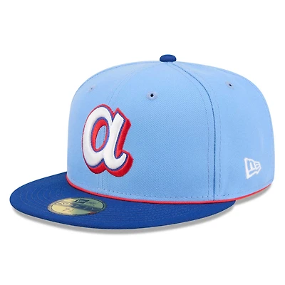 Men's New Era  Powder Blue Atlanta Braves City Connect 59FIFTY Fitted Hat