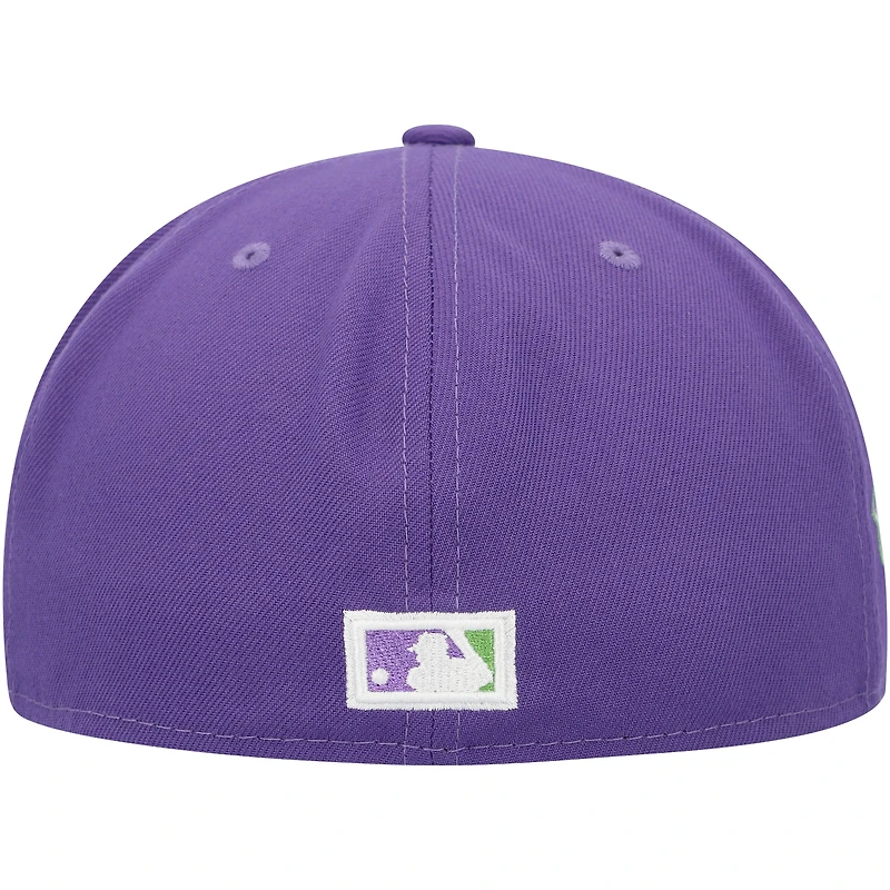 Casquette ajustée 59FIFTY pour homme avec écusson latéral vert lime des Atlanta Braves New Era