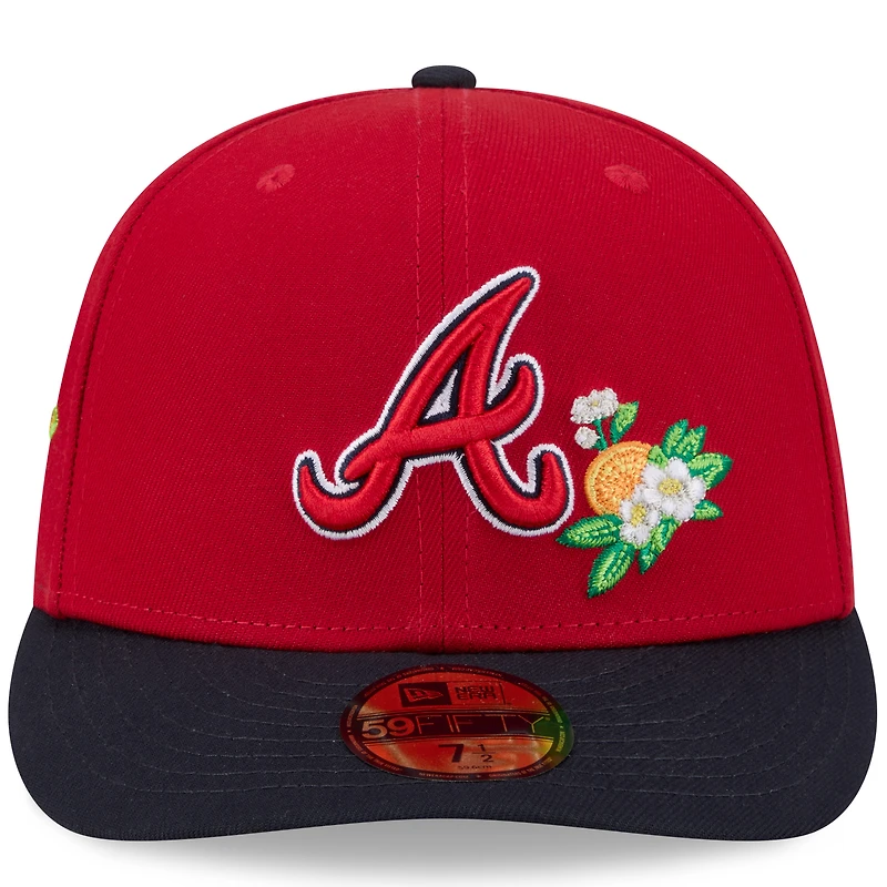 Casquette ajustée New Era rouge/marine Atlanta Braves 2026 Spring Training 59FIFTY pour homme