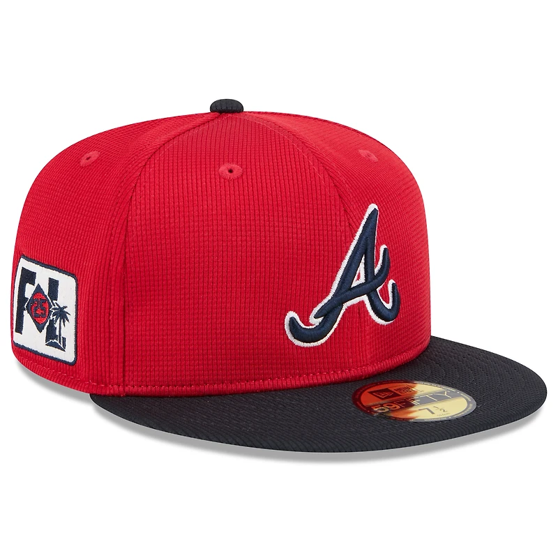 Men's New Era Red Atlanta Braves 2025 Spring Training 59FIFTY Fitted Hat