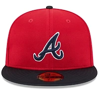 Casquette ajustée 59FIFTY Atlanta Braves 2025 Spring Training pour homme de New Era rouge