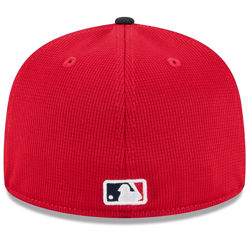 Casquette ajustée 59FIFTY Atlanta Braves 2025 Spring Training pour homme de New Era rouge