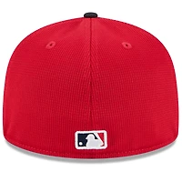 Casquette ajustée 59FIFTY Atlanta Braves 2025 Spring Training pour homme de New Era rouge