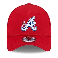 Casquette d'entraînement au bâton 39THIRTY Flex City Connect rouge New Era pour homme