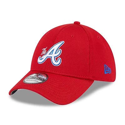 Casquette d'entraînement au bâton 39THIRTY Flex City Connect rouge New Era pour homme