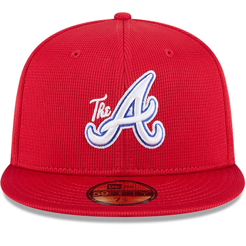 Casquette ajustée 59FIFTY City Connect d'entraînement au bâton New Era pour homme, rouge, Atlanta Braves