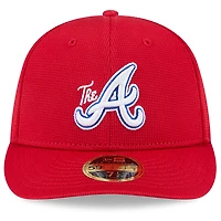 Casquette ajustée New Era rouge Atlanta Braves City Connect pour homme, modèle 59FIFTY à profil bas, idéale l'entraînement au bâton.