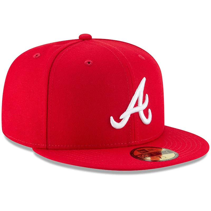 Men's New Era Red Atlanta Braves Fashion Color Basic 59FIFTY Fitted Hat