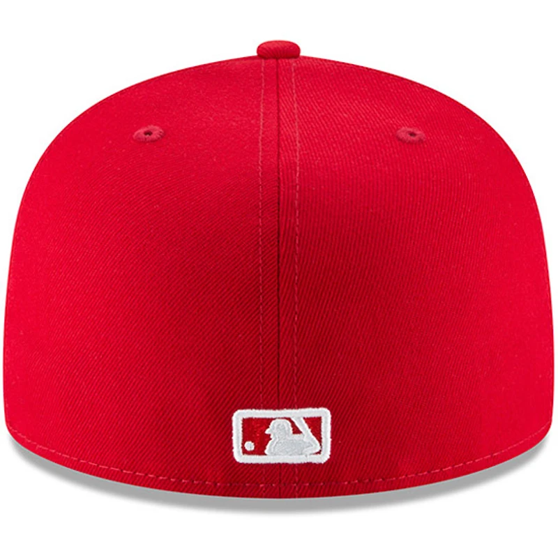 Men's New Era Red Atlanta Braves Fashion Color Basic 59FIFTY Fitted Hat
