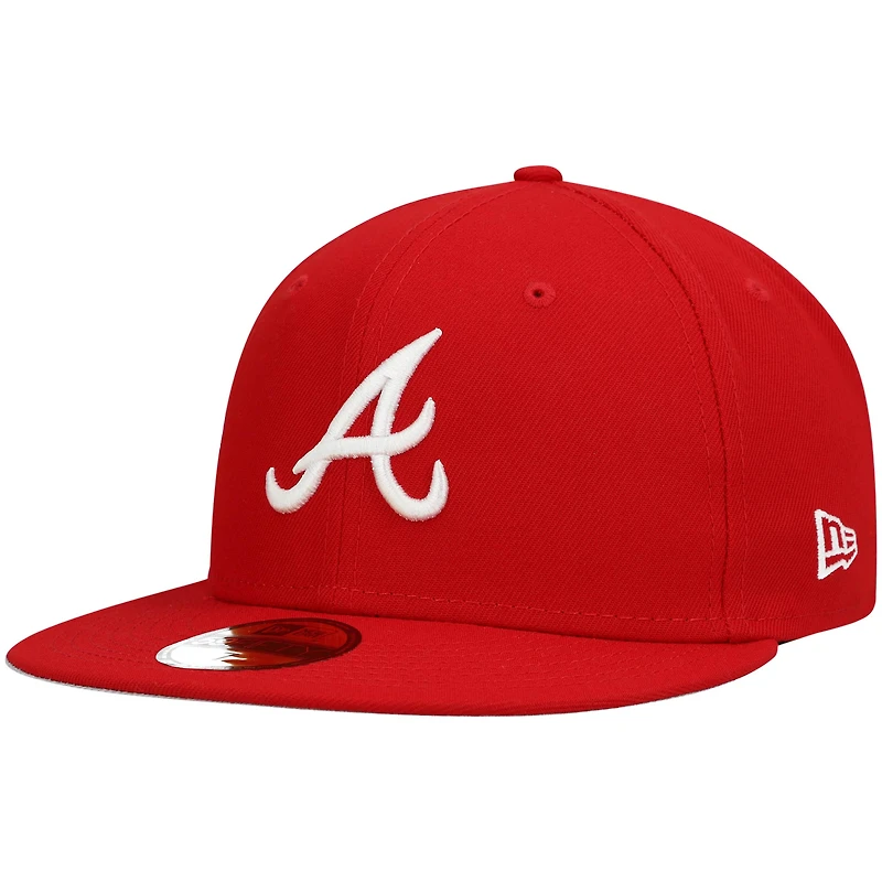Casquette ajustée 59FIFTY rouge avec logo Atlanta Braves New Era pour homme