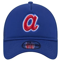 Men's New Era Royal Atlanta Braves 9FORTY A-Frame Trucker Adjustable Hat