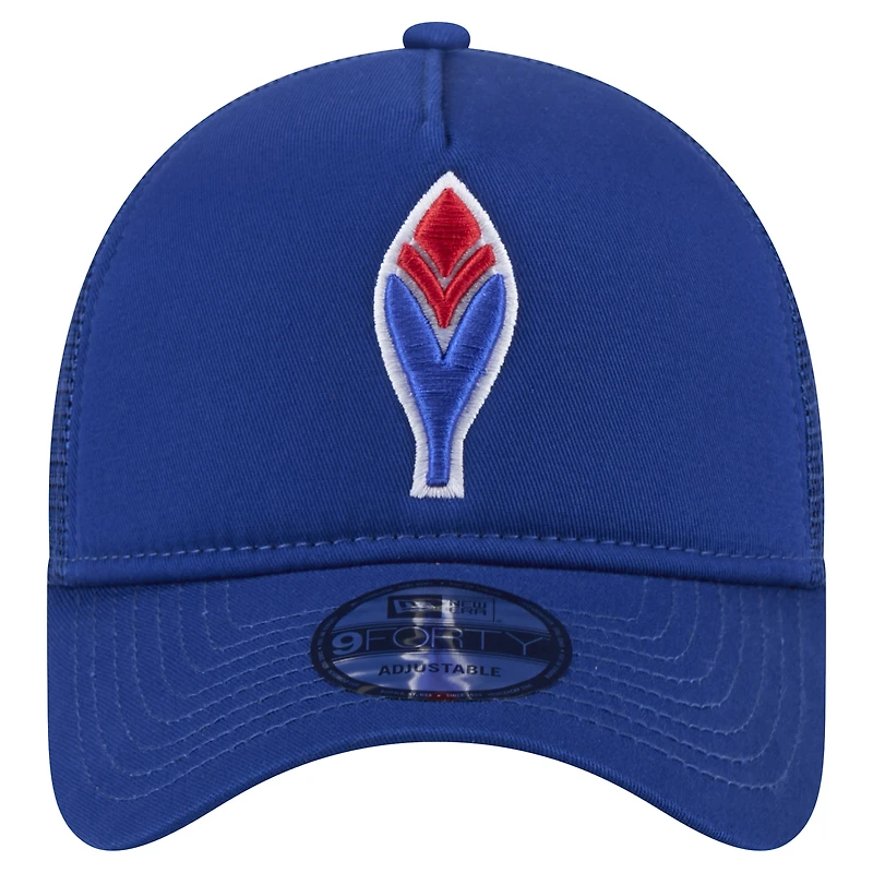Men's New Era Royal Atlanta Braves 9FORTY A-Frame Trucker Adjustable Hat