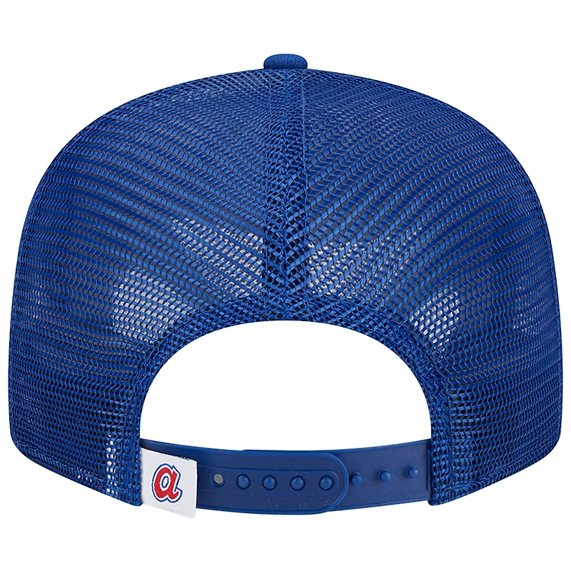 Men's New Era Royal Atlanta Braves Cooperstown Collection Team Color Trucker 9FIFTY Snapback Hat